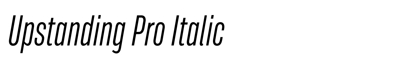 Upstanding Pro Italic